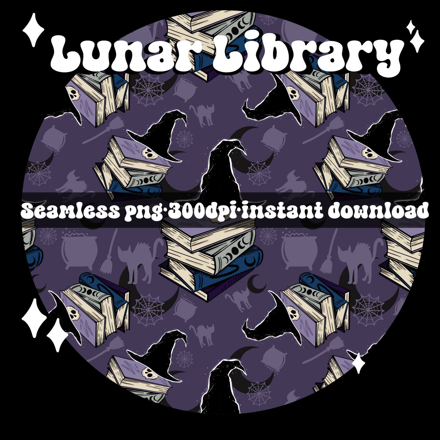 Book Witch Seamless