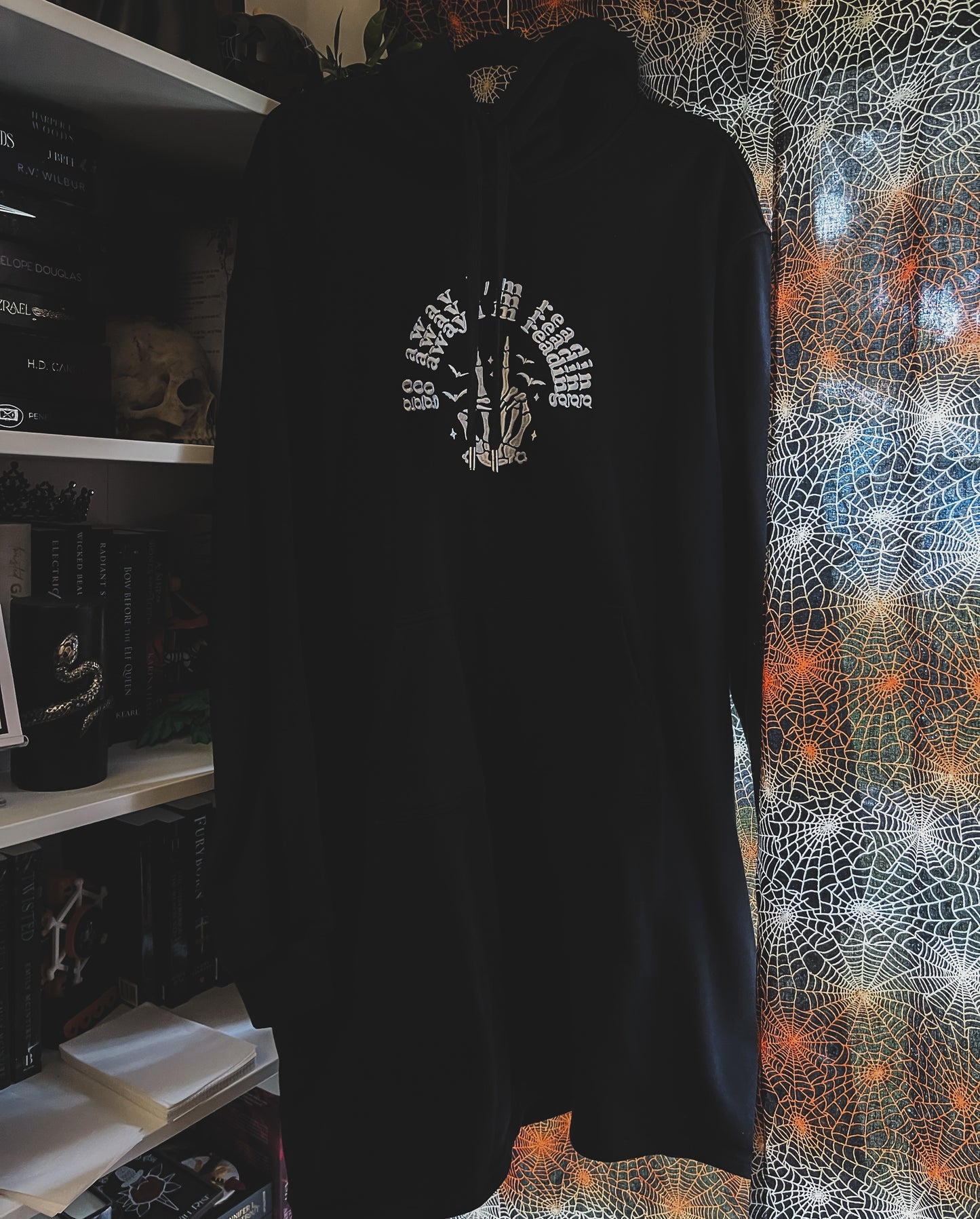 Hoodie Dress - Black/Purple
