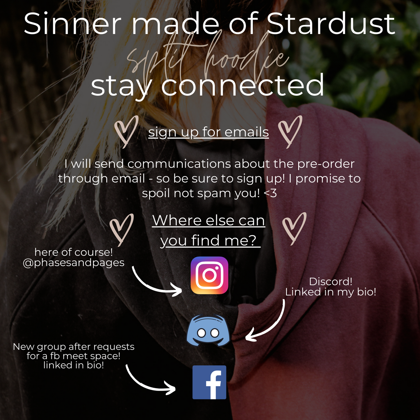 Sinner made of Stardust - Split Hoodie