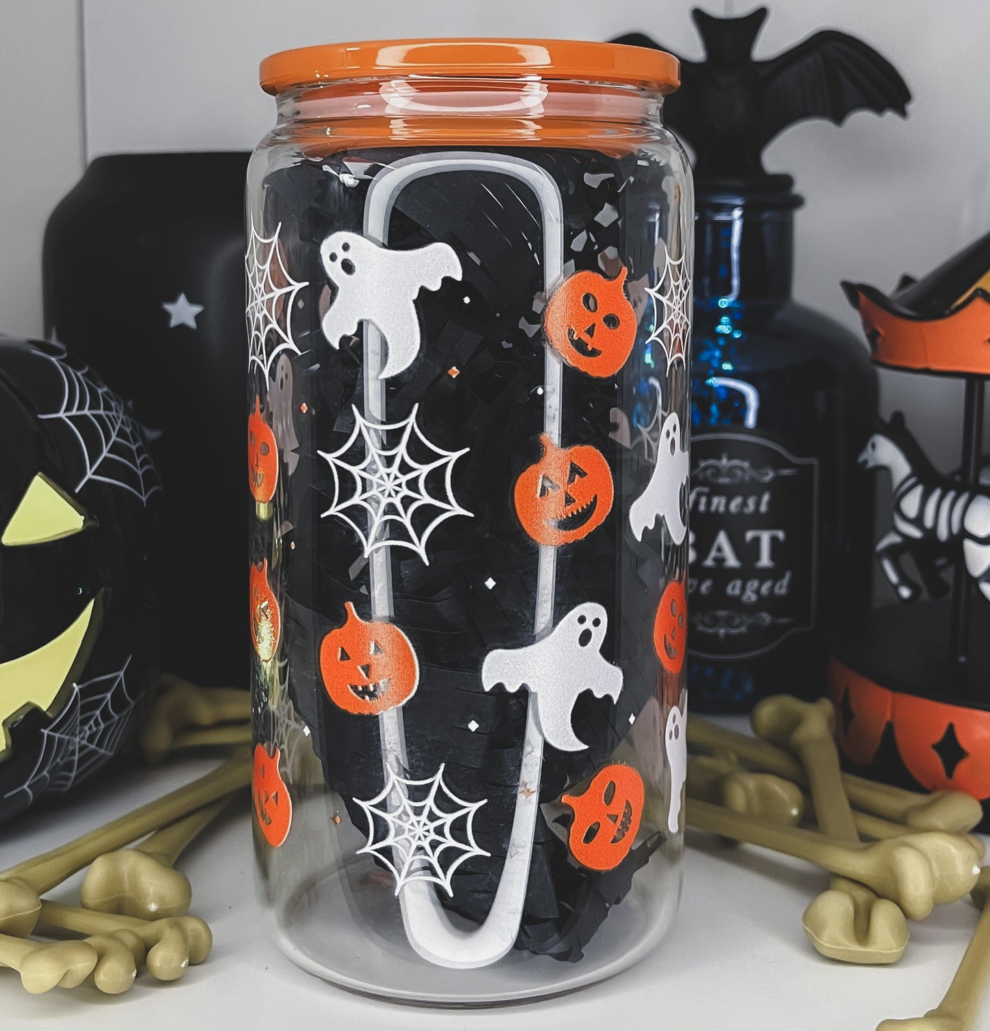 Boo Pumpkin Beer Can