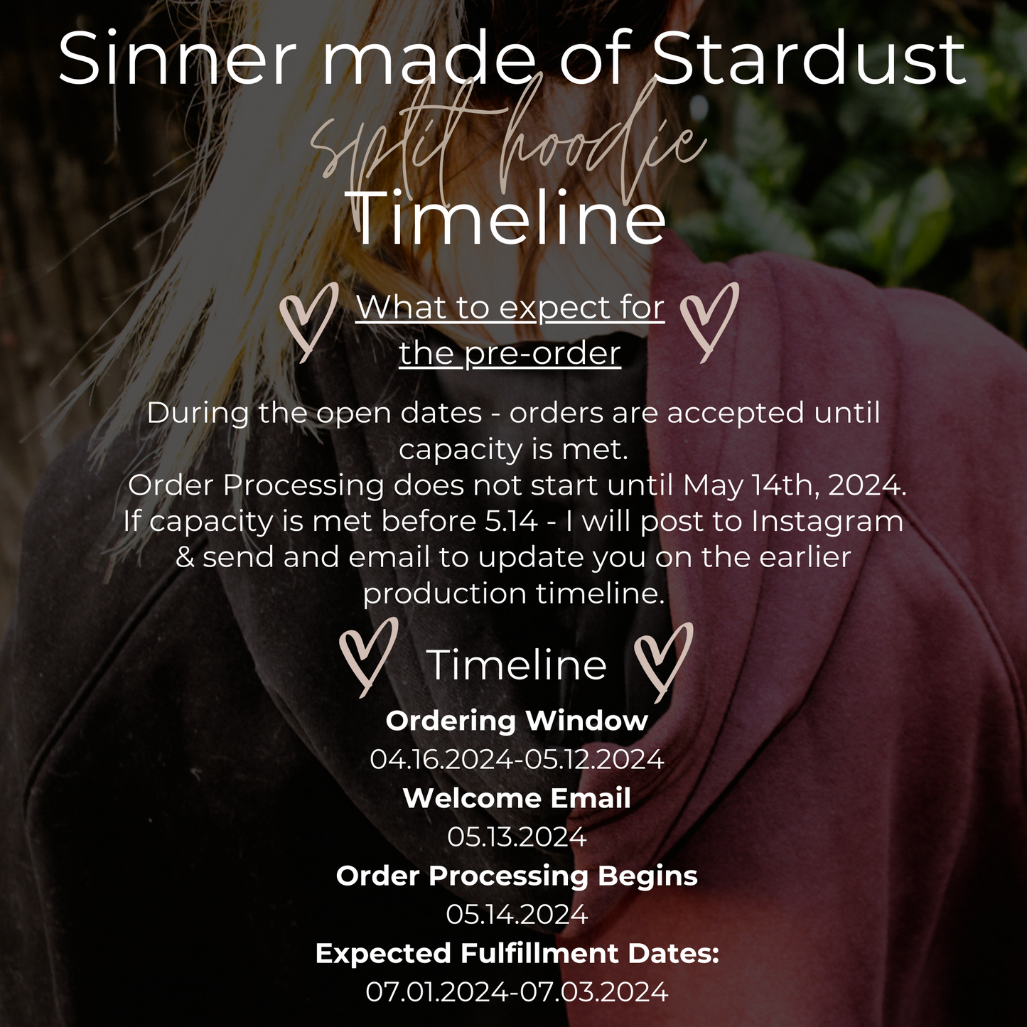 Sinner made of Stardust - Split Hoodie