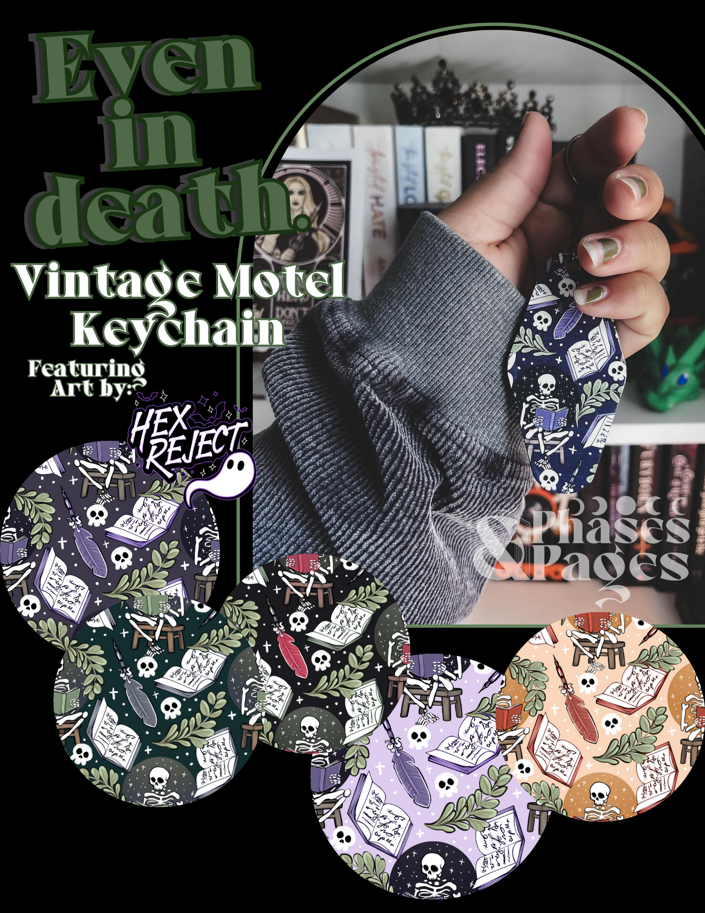 Even in death - Motel Keychain