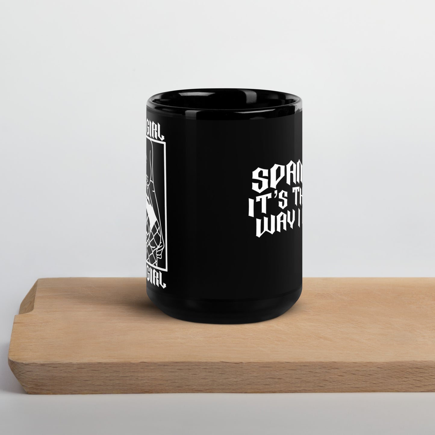 Slim Good Girl Black Glossy Mug -15oz