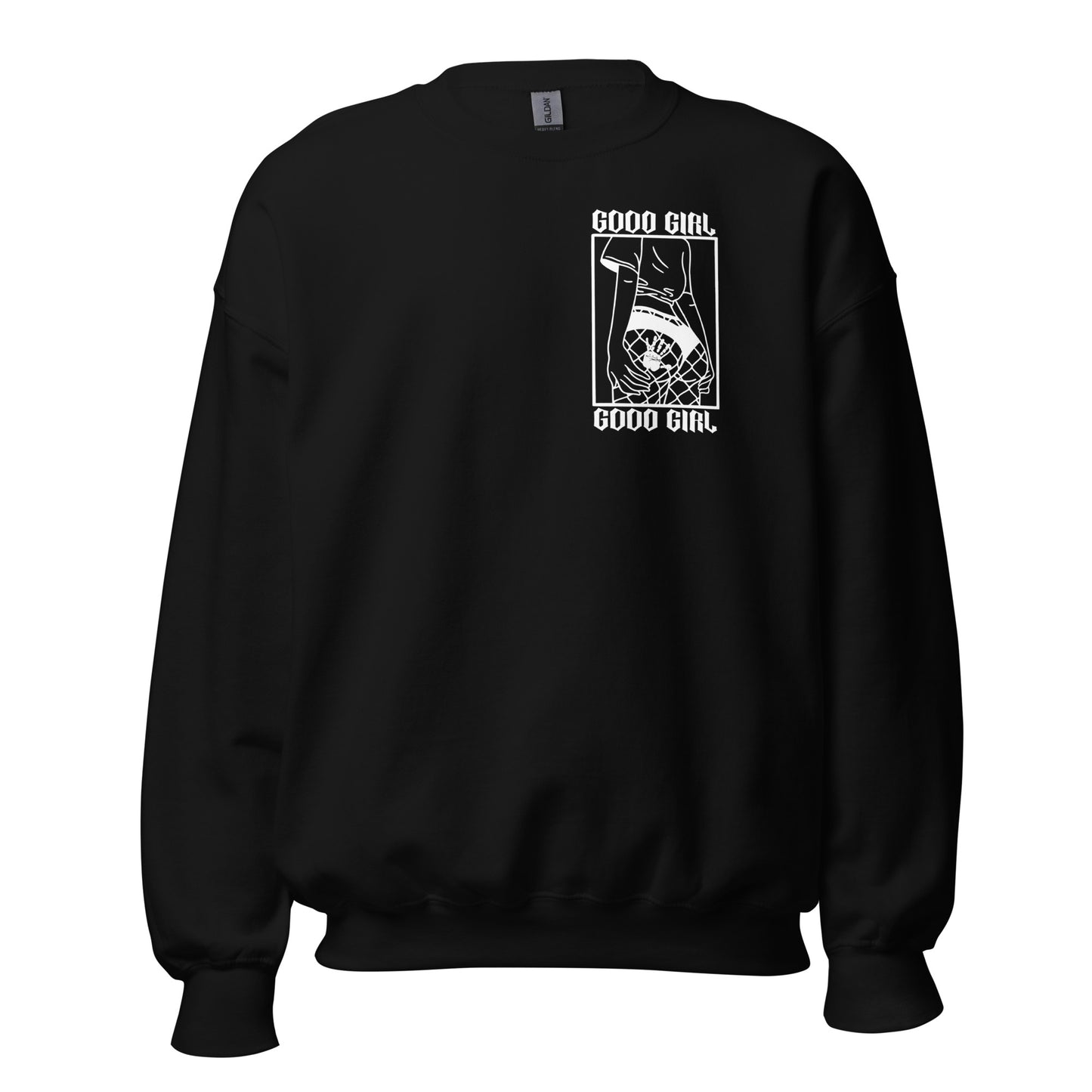 Slim Good Girl Crewneck - White Design