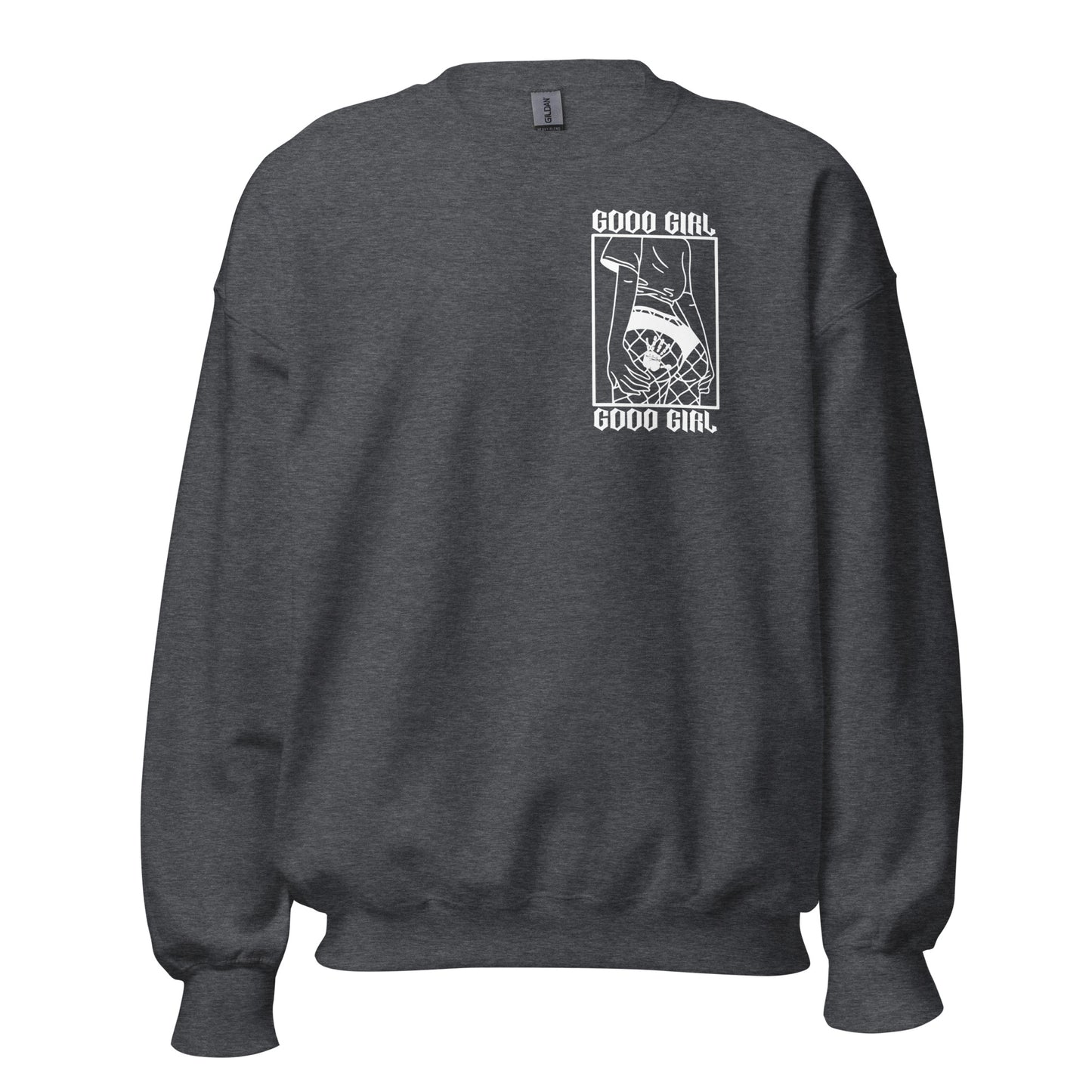 Slim Good Girl Crewneck - White Design