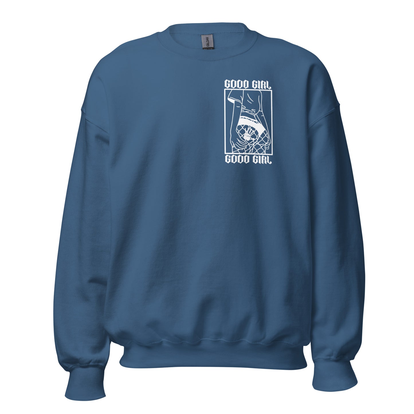 Slim Good Girl Crewneck - White Design