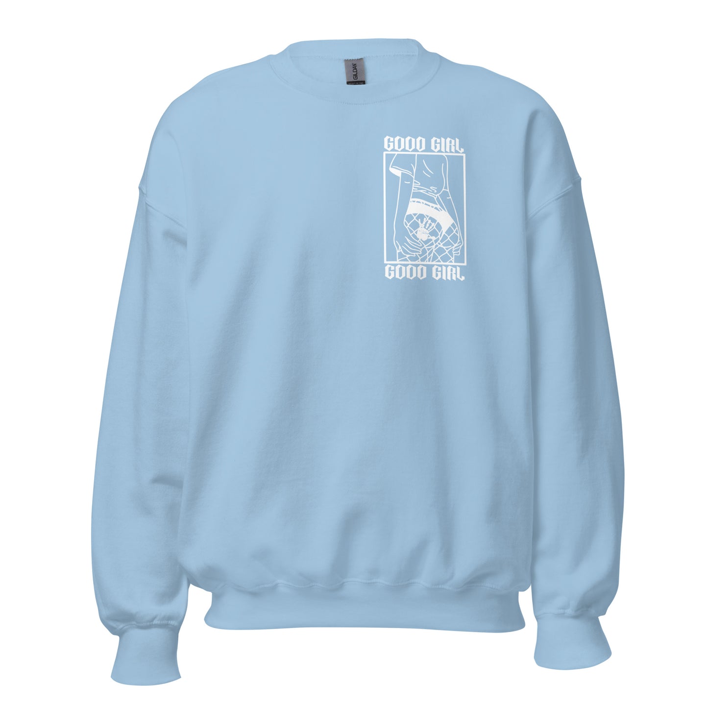 Slim Good Girl Crewneck - White Design