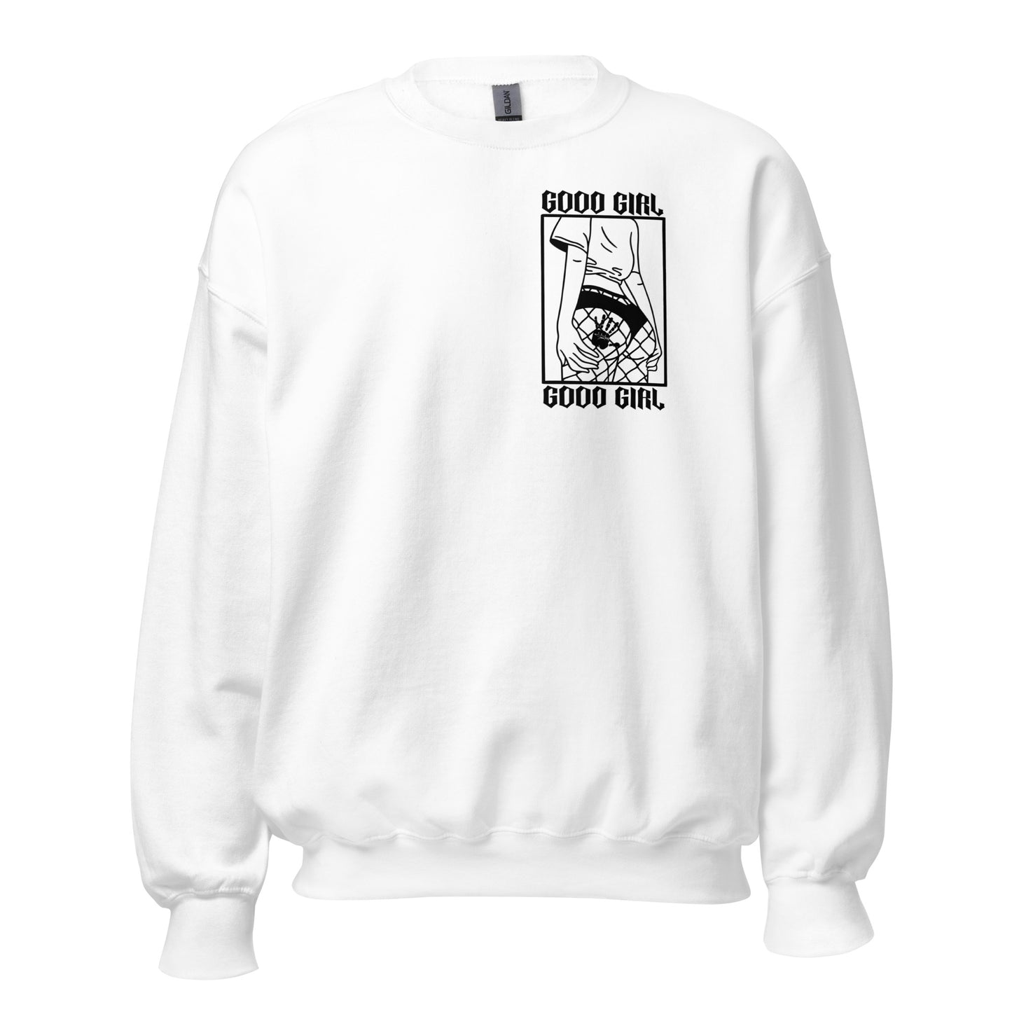 Slim Good Girl Crewneck - Black Design