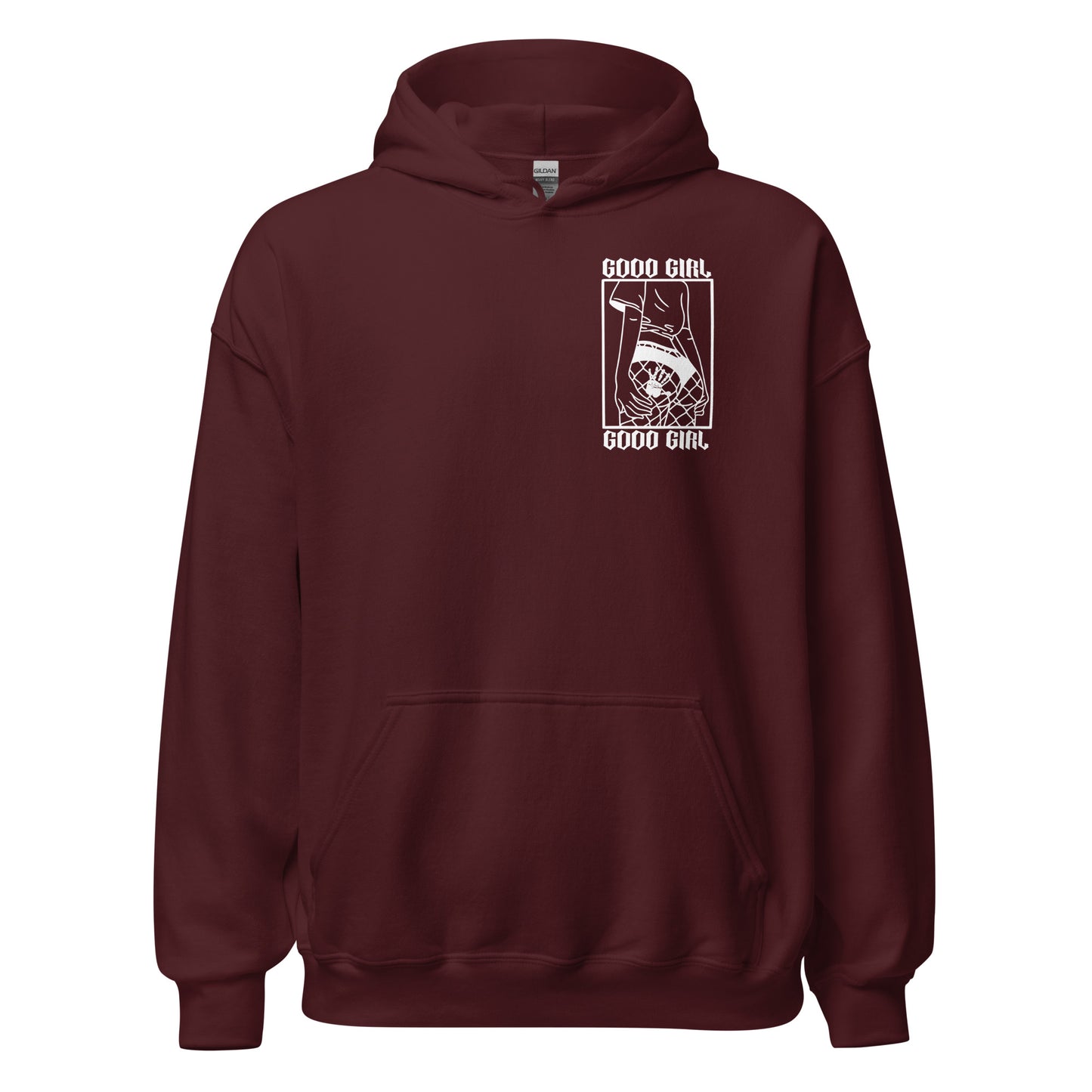 Slim Good Girl Hoodie - White Design