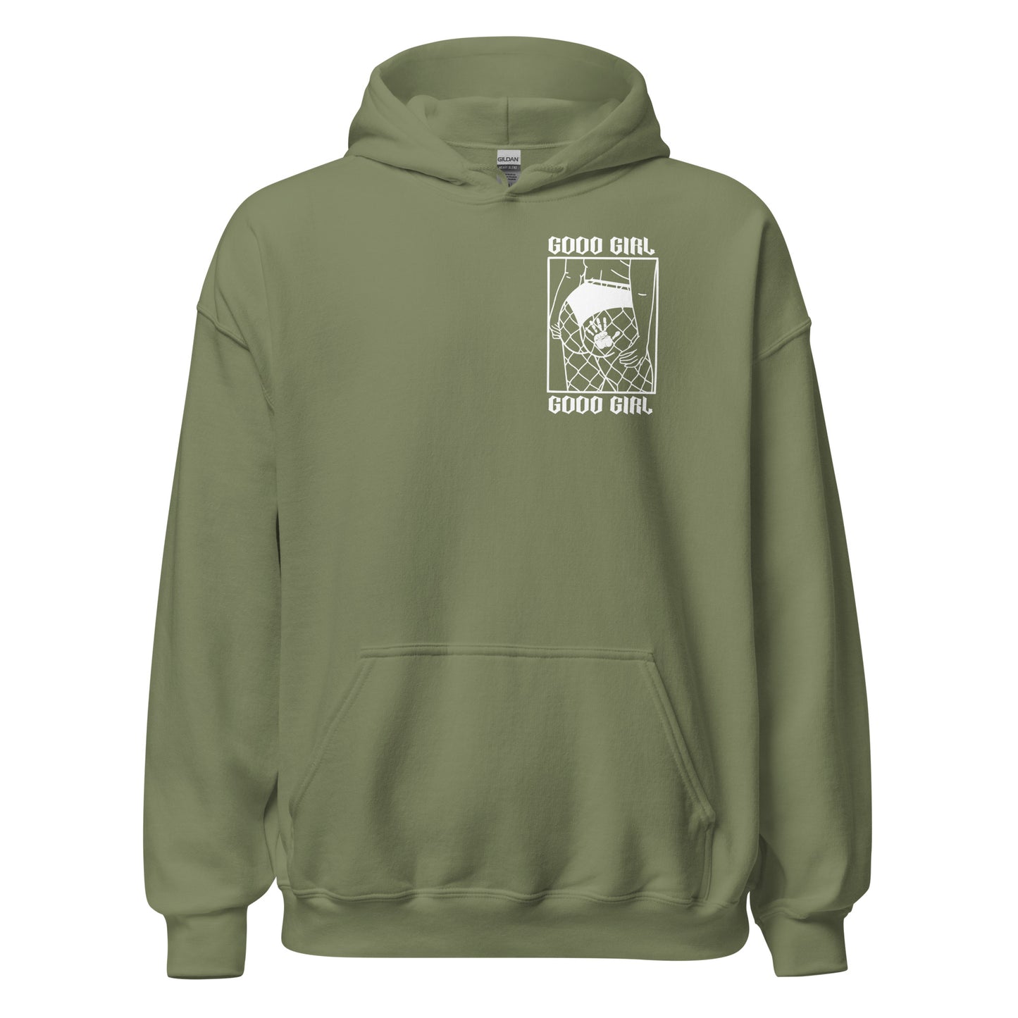 Thicc Good Girl Hoodie -White Design
