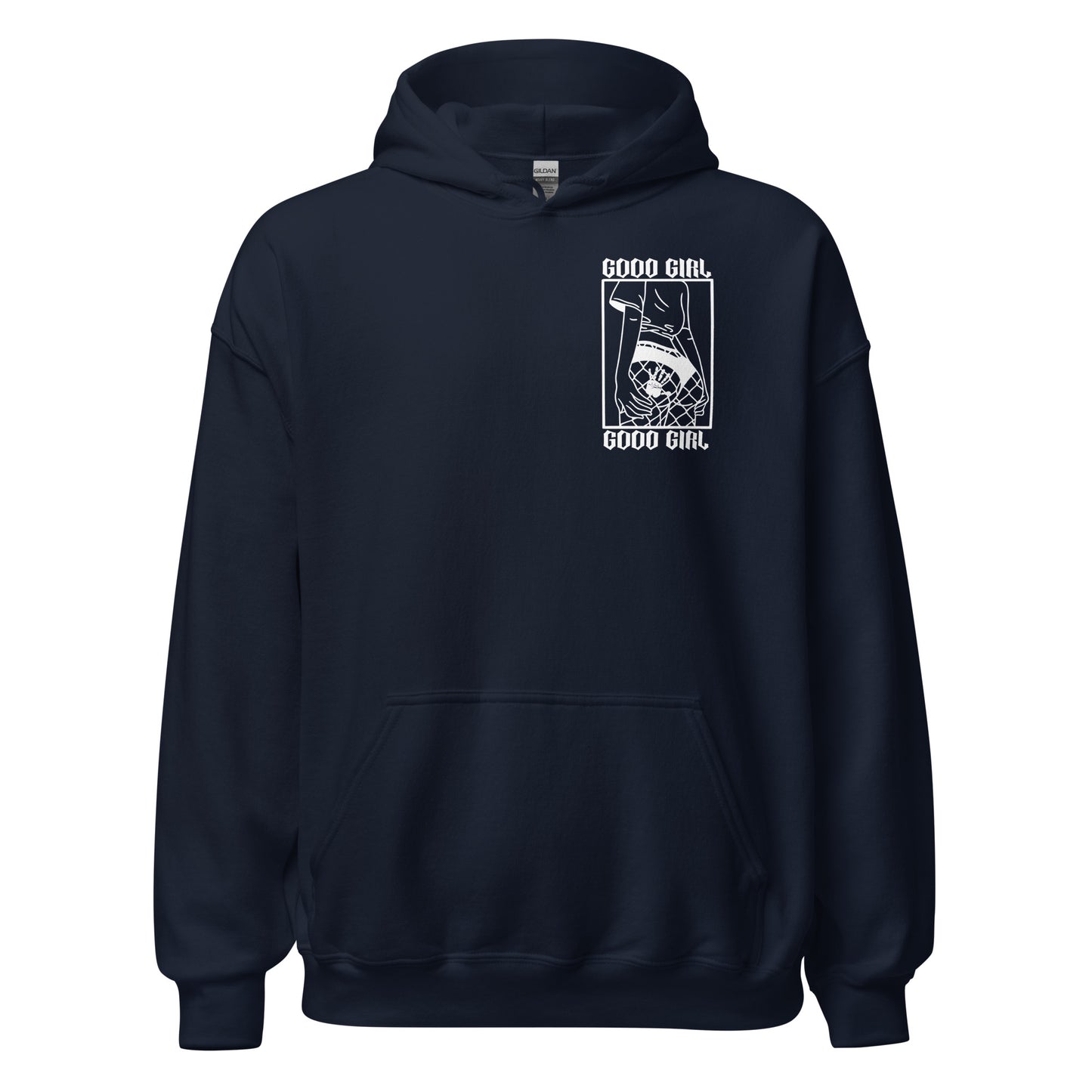 Slim Good Girl Hoodie - White Design