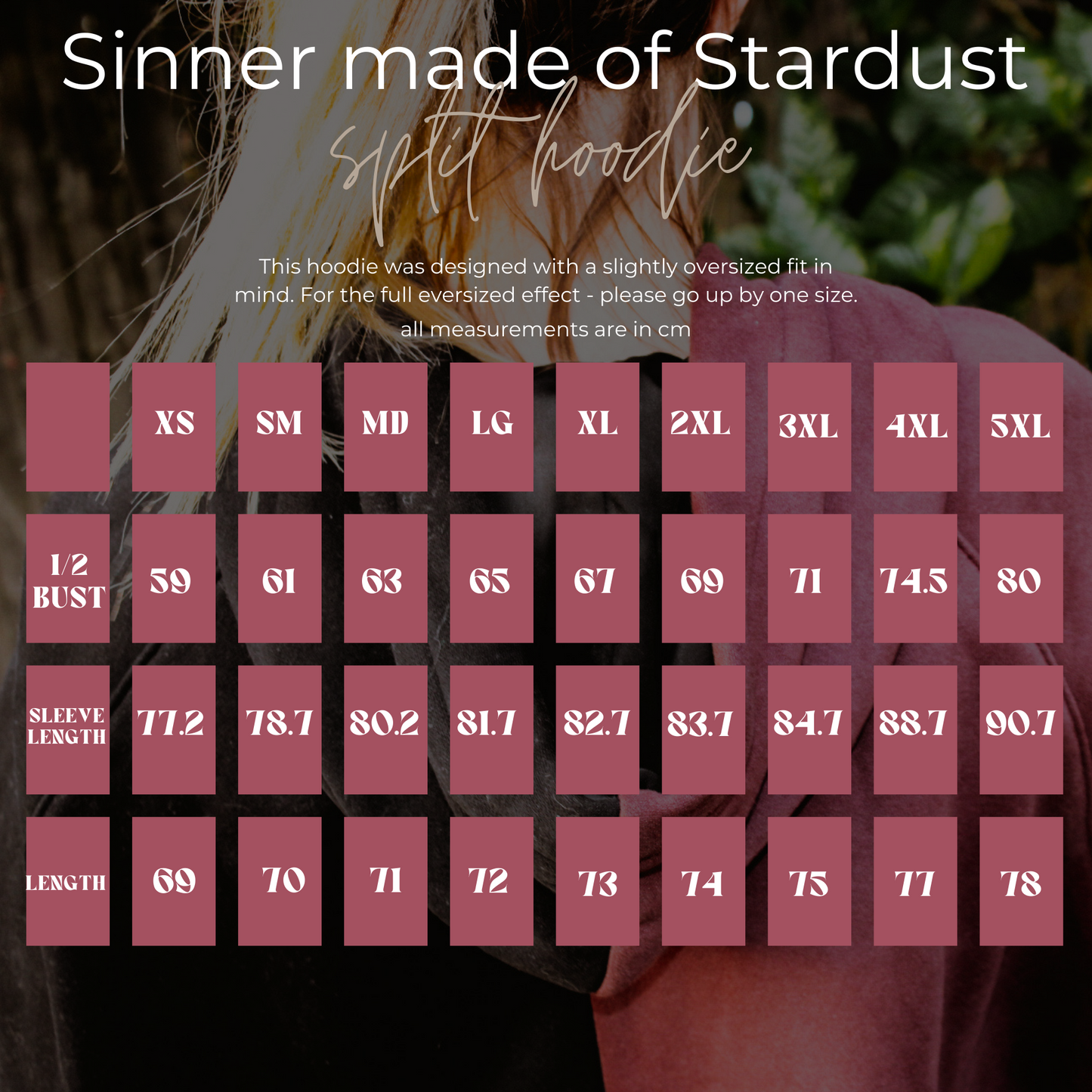 Sinner made of Stardust - Split Hoodie
