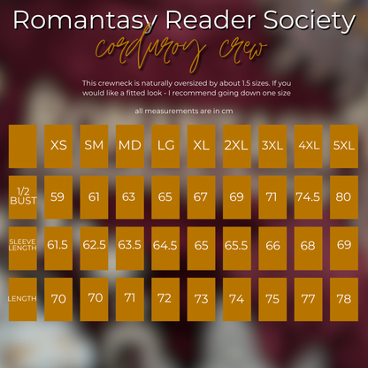 **SHIPPED** Event Edition - Romantasy Readers Society Corduroy Crew