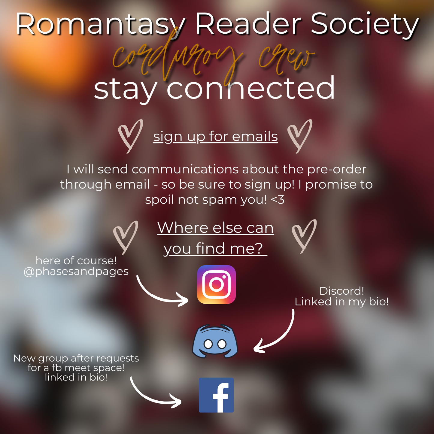 **SHIPPED** Event Edition - Romantasy Readers Society Corduroy Crew