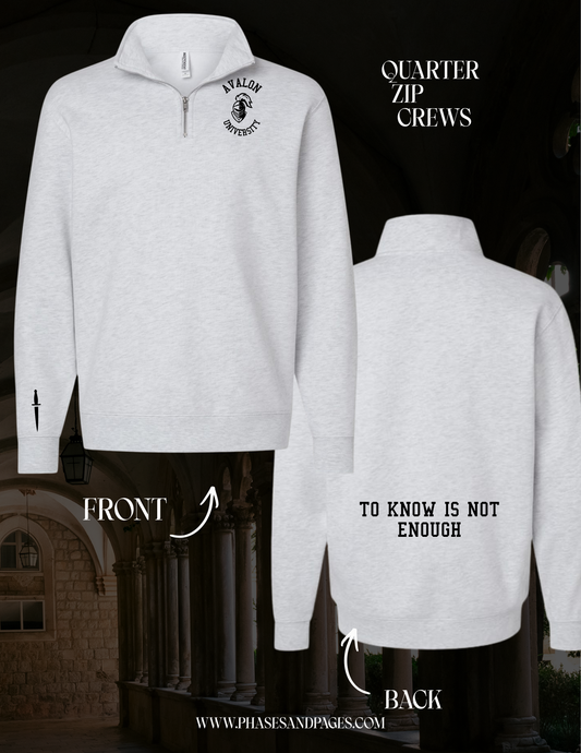 Avalon Knights - Quarter Zip Crewneck - Blood & Betrayals
