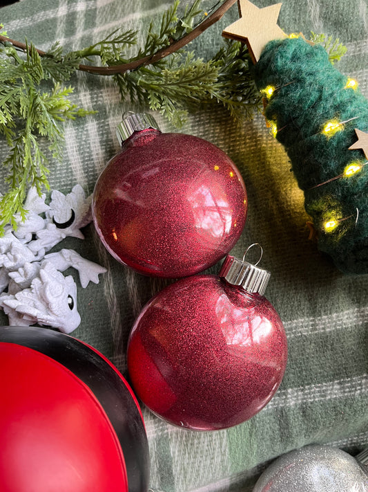 Red Glitter Ornament