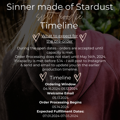 Sinner made of Stardust - Split Hoodie