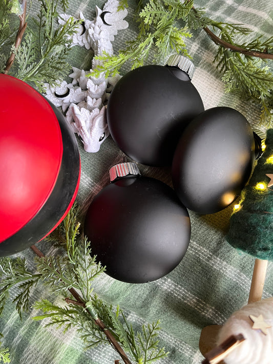 Matte Black Ornaments