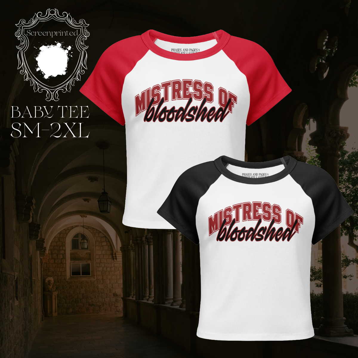Mistress of Bloodshed - Red/Black - Raglan Baby Teeee