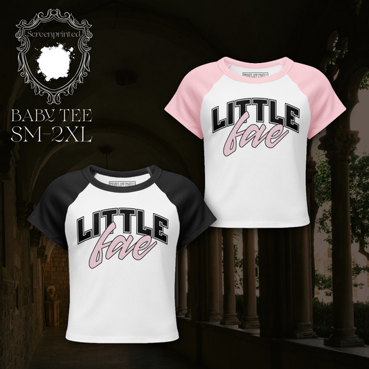 Little Fae -Black/Pink - Raglan Baby Tee