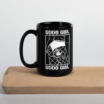 Thicc Good Girl Black Glossy Mug - 15oz