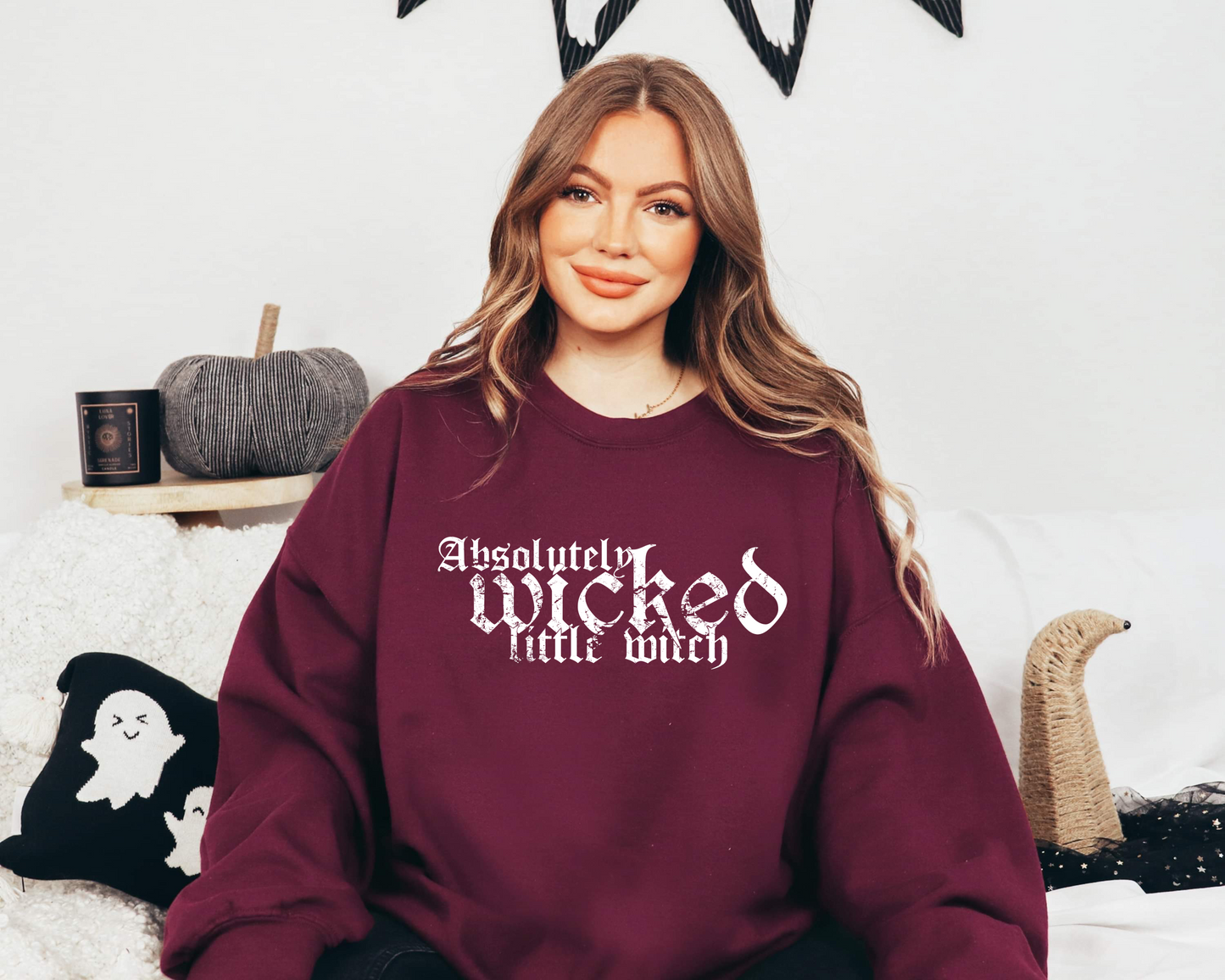 Absolutely Wicked Little Witch Crewneck - White Decal - Licensed